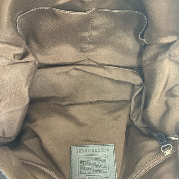 Coach Chelsea Black Pebbled Leather Shoulder Bag Satchel 10134 Purse Turn Lock - Picture 8 of 13